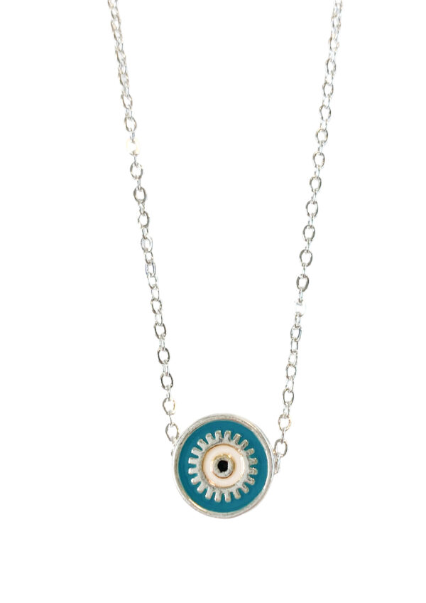 COLLAR FINO CON CIRCULO ESMALTADO OJITO - Image 2