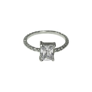 ANILLO CUBIC RECTANGULAR PL