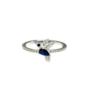 ANILLO COLIBRI CHICO CON PIEDRA PL
