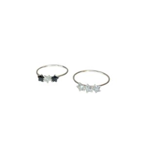 ANILLO FINITO TRES ESTRELLITAS D PIEDRA