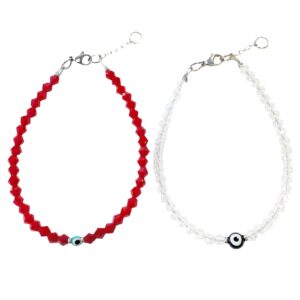 PULSERA CRISTAL 4MM CON DIJE OJITO