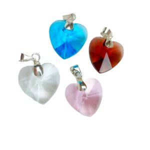 DIJE CORAZON CRISTAL 14MM