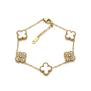 PULSERA TREBOL  DORADO