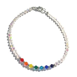 TOBILLERA CRISTAL SIETE CHAKRAS