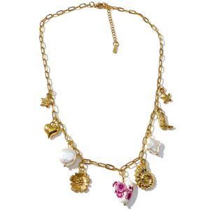 COLLAR DORADO CON DIJES DE MAR