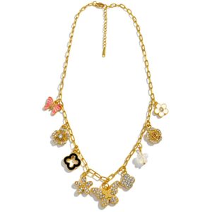 COLLAR DORADO CON DIJES MARIPOSA