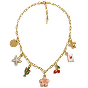 COLLAR DORADO CON VARIOS DIJES