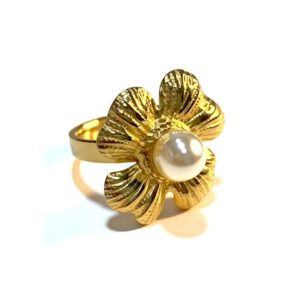 ANILLO FLOR CON PERLA