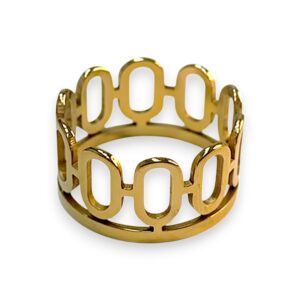 ANILLO CALADO VARIAS FORMAS DORADO