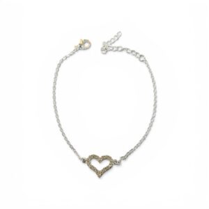 PULSERA CON CENTRO CORAZON CALADO