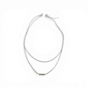 COLLAR DBL COLITA DE RATON CON TRES SEMILLITAS