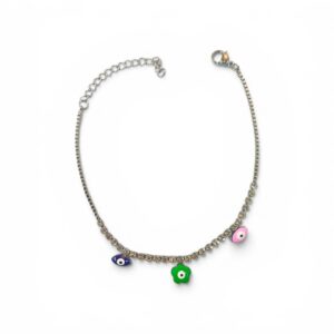 PULSERA COMBINADA C PIEDRITAS Y DIJES