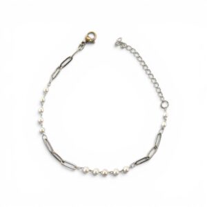 PULSERA PERLITAS + ESLABONES AC C