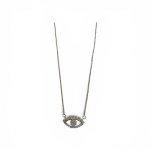 COLLAR CADENA FINA CON OJO CON PIEDRAS