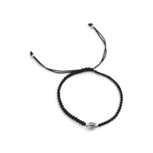 PULSERA MACRAME CON CENTRO CRISTAL CUBO