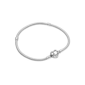 PULSERA ESTILO PAN CORAZON LISO 18CM