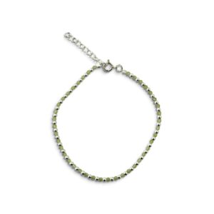PULSERA PIEDRAS Y BOLITAS VERDE