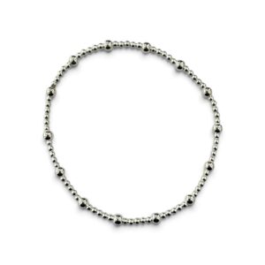 PULSERA ELASTIZADA BOLITAS  COMBINADA