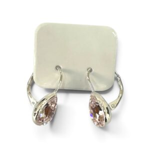 AROS  GOTA CRISTAL ROSA