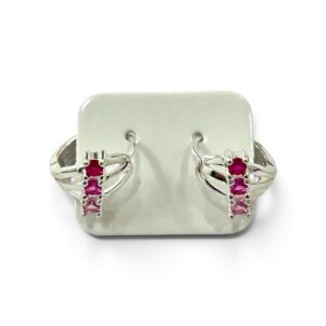 ARGOLLITA  CON TRES PIEDRAS FUCSIA