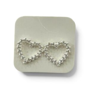 AROS PASANTE CORAZON CALADO CON PIEDRAS
