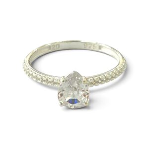 ANILLO PROMESA CON PIEDRA GOTA