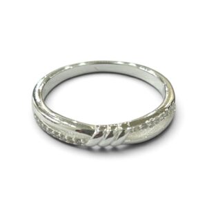 ANILLO COMBINADO LISO Y TRES LINEAS
